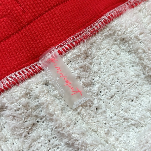 Free People Cream/Red Cuddle Up Pants - Picture 7 of 10